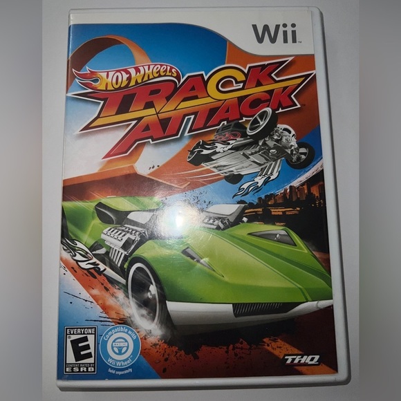 Hot Wheels Track Attack - Nintendo Wii Video Game Disc, Manual And Case - Picture 2 of 8
